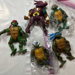 Ninja turtles LOT 5 dolls TMNT Vintage Action Figures Teenage Mutant ninja 1988